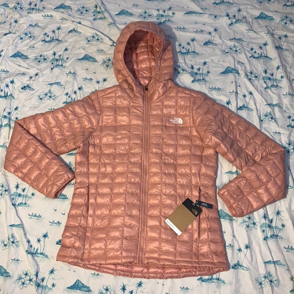 The North Face Thermoball Hoodie Jacket, Pink Clay, Small